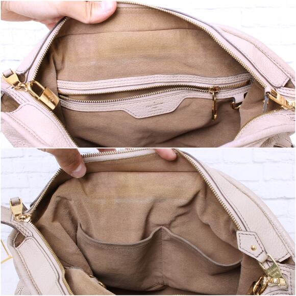 Louis Vuitton Stella PM Gray Mahina Satchel Shoulder Handbag Purse Leather A3967 - Picture 7 of 12